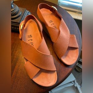 Birkenstock cork heel shoes. Very comfortable. new. Still in box